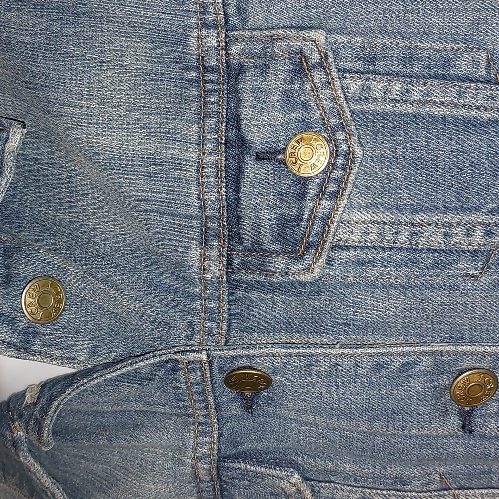 Stone Wash Mid Rinse Denim Vest Jacket J Crew S Small CLOSET CLEAROUT - Picture 4 of 8